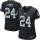 Women's Raiders #24 Marshawn Lynch Black Team Color Stitched NFL Elite Jersey