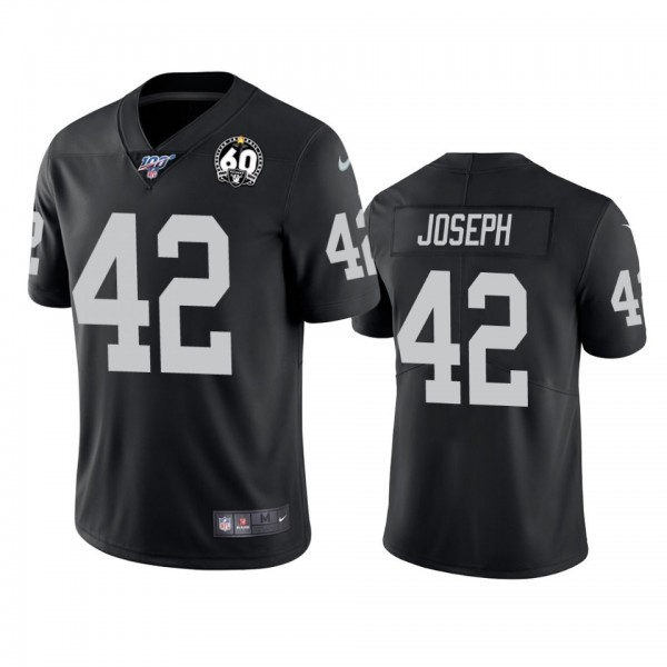 Nike Raiders #42 Karl Joseph Black 60th Anniversary Vapor Limited Stitched NFL 100th Season Jersey