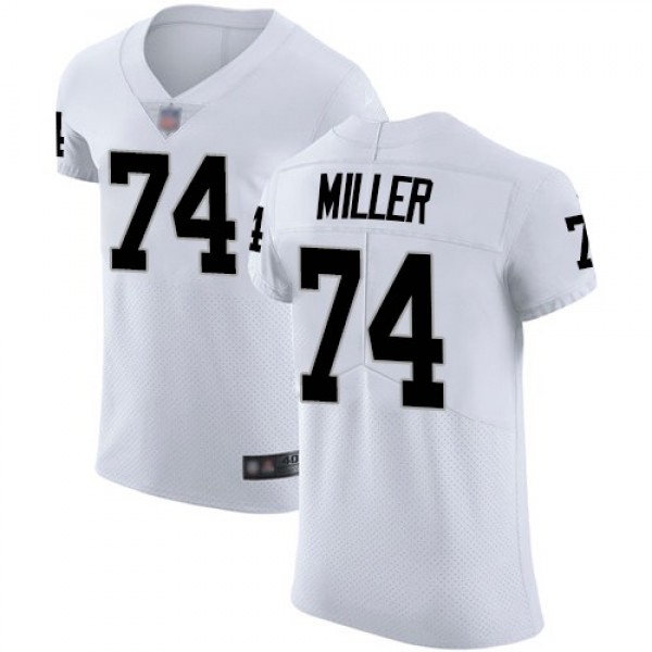 Nike Raiders #74 Kolton Miller White Men's Stitched NFL Vapor Untouchable Elite Jersey