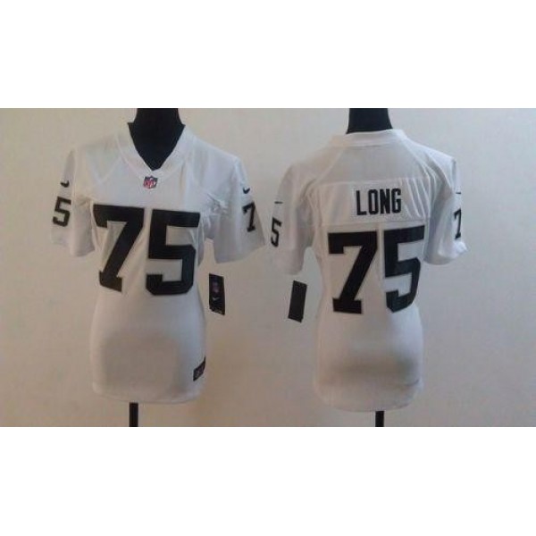 Women's Raiders #75 Howie Long White Stitched NFL Elite Jersey