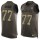 Nike Raiders #77 Trent Brown Green Men's Stitched NFL Limited Salute To Service Tank Top Jersey