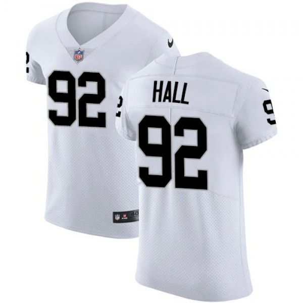 Nike Raiders #92 P.J. Hall White Men's Stitched NFL Vapor Untouchable Elite Jersey