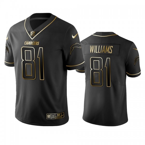 Chargers #81 Mike Williams Men's Stitched NFL Vapor Untouchable Limited Black Golden Jersey