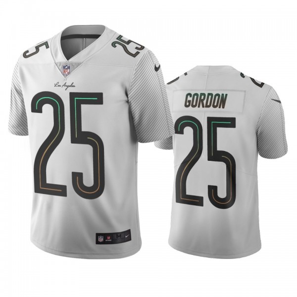 Los Angeles Chargers #25 Melvin Gordon White Vapor Limited City Edition NFL Jersey
