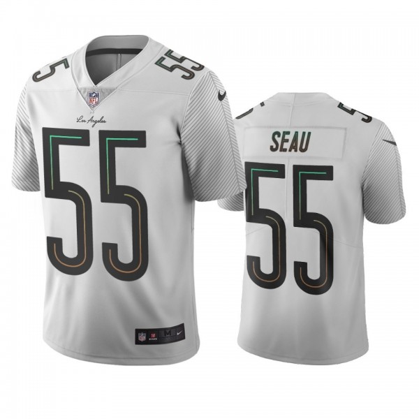 Los Angeles Chargers #55 Junior Seau White Vapor Limited City Edition NFL Jersey