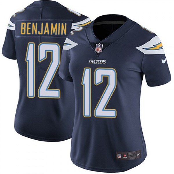 Women's Chargers #12 Travis Benjamin Navy Blue Team Color Stitched NFL Vapor Untouchable Limited Jersey