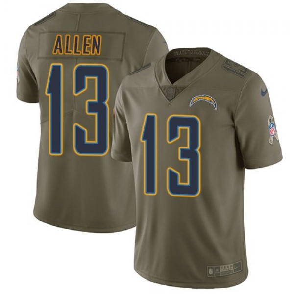 Nike Chargers #13 Keenan Allen Olive Men's Stitched NFL Limited 2017 Salute to Service Jersey