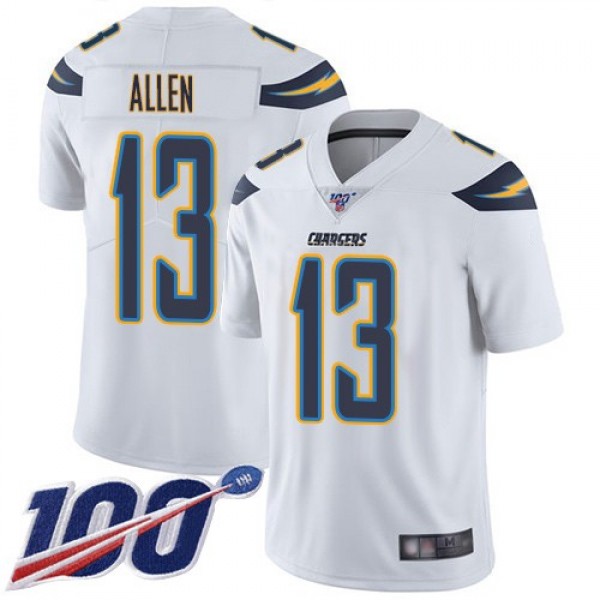 Nike Chargers #13 Keenan Allen White Men's Stitched NFL 100th Season Vapor Limited Jersey