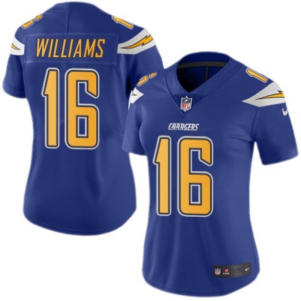 Women's Chargers #16 Tyrell Williams Electric Blue Stitched NFL Limited Rush Jersey