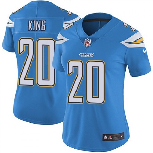 Women's Chargers #20 Desmond King Electric Blue Alternate Stitched NFL Vapor Untouchable Limited Jersey