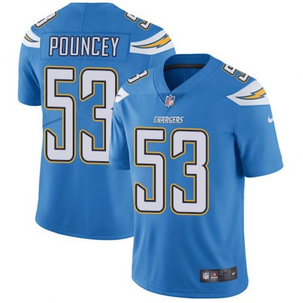 Nike Chargers #53 Mike Pouncey Electric Blue Alternate Men's Stitched NFL Vapor Untouchable Limited Jersey
