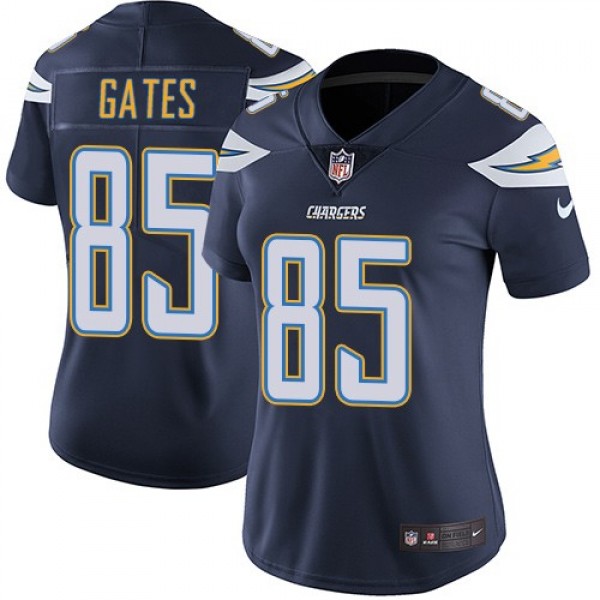 Women's Chargers #85 Antonio Gates Navy Blue Team Color Stitched NFL Vapor Untouchable Limited Jersey