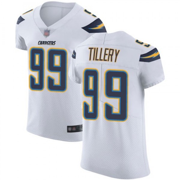 Nike Chargers #99 Jerry Tillery White Men's Stitched NFL Vapor Untouchable Elite Jersey