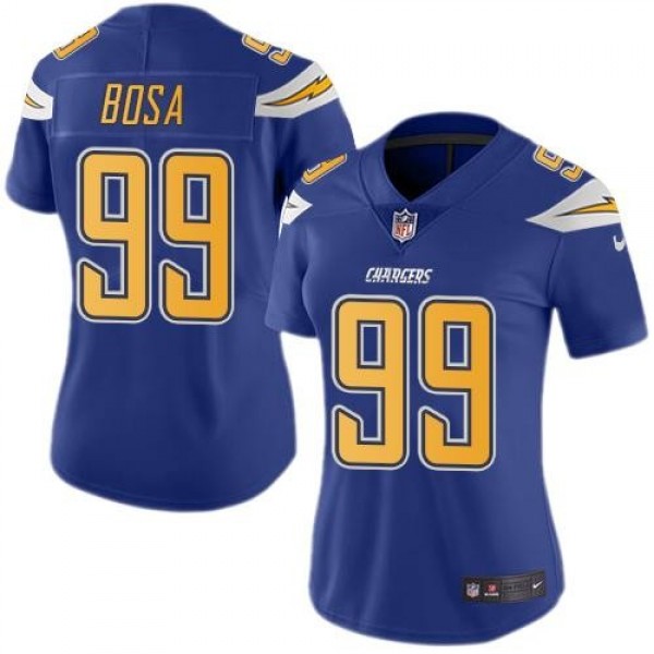 Women's Chargers #99 Joey Bosa Electric Blue Stitched NFL Limited Rush Jersey
