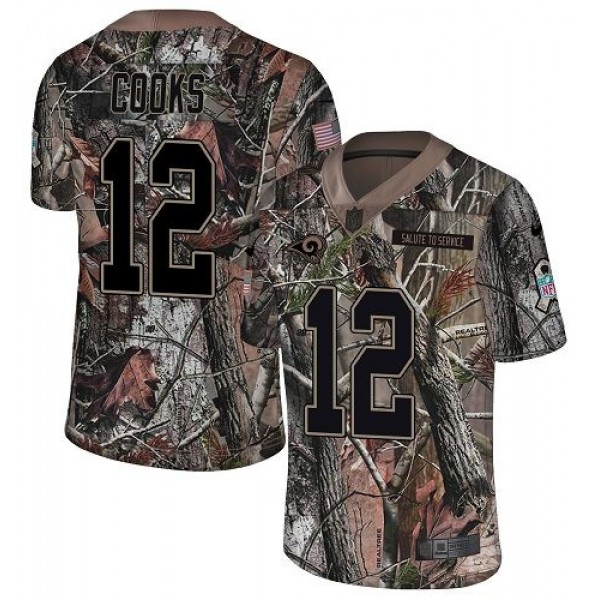 Nike Rams #12 Brandin Cooks Camo Men's Stitched NFL Limited Rush Realtree Jersey