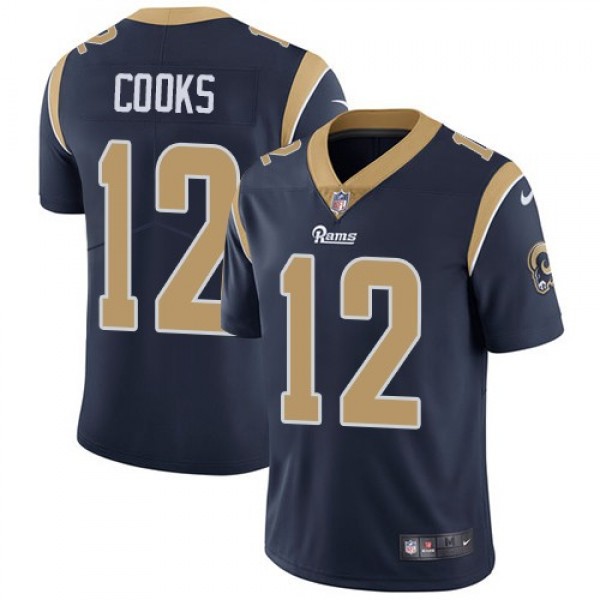 Nike Rams #12 Brandin Cooks Navy Blue Team Color Men's Stitched NFL Vapor Untouchable Limited Jersey