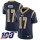 Nike Rams #17 Robert Woods Navy Blue Team Color Men's Stitched NFL 100th Season Vapor Limited Jersey