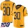 Nike Rams #30 Todd Gurley II Gold Men's Stitched NFL Limited Rush 100th Season Jersey