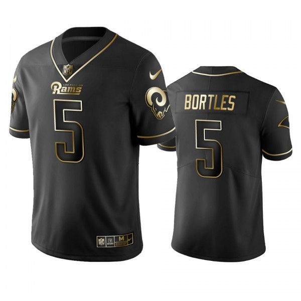 Nike Rams #5 Blake Bortles Black Golden Limited Edition Stitched NFL Jersey