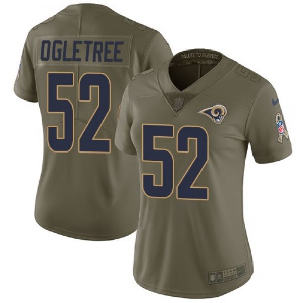 Women's Rams #52 Alec Ogletree Olive Stitched NFL Limited 2017 Salute to Service Jersey