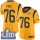 Nike Rams #76 Orlando Pace Gold Super Bowl LIII Bound Men's Stitched NFL Limited Rush Jersey