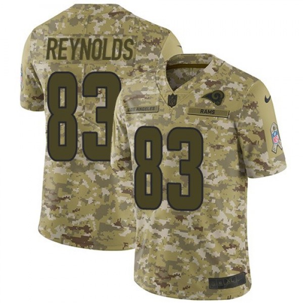Nike Rams #83 Josh Reynolds Camo Men's Stitched NFL Limited 2018 Salute To Service Jersey