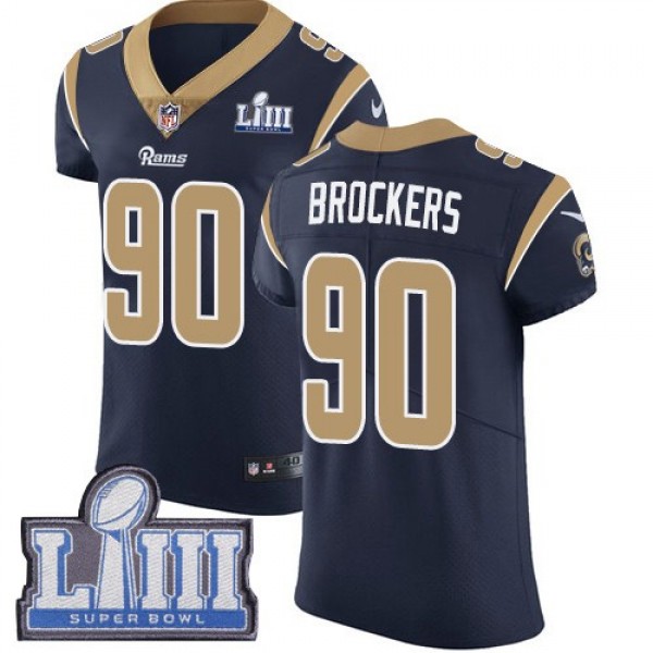 Nike Rams #90 Michael Brockers Navy Blue Team Color Super Bowl LIII Bound Men's Stitched NFL Vapor Untouchable Elite Jersey