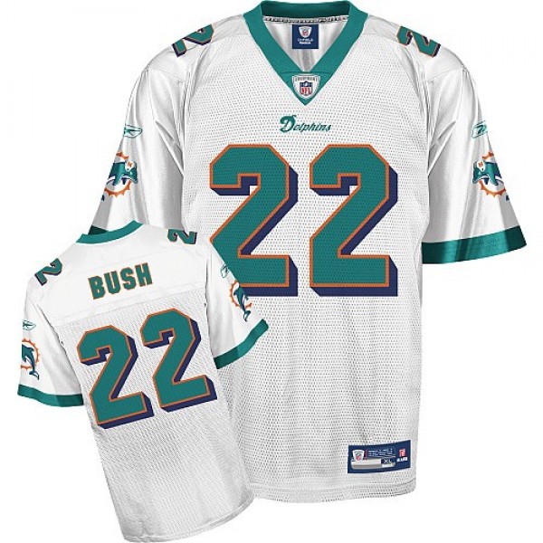 Dolphins #22 Reggie Bush White Stitched NFL Jersey