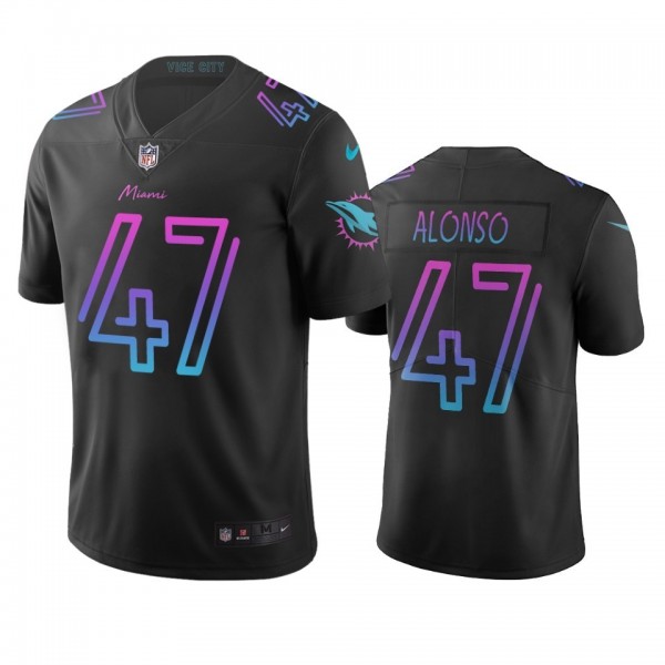 Miami Dolphins #47 Kiko Alonso Black Vapor Limited City Edition NFL Jersey