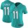 Women's Dolphins #11 DeVante Parker Aqua Green Team Color Stitched NFL Vapor Untouchable Limited Jersey