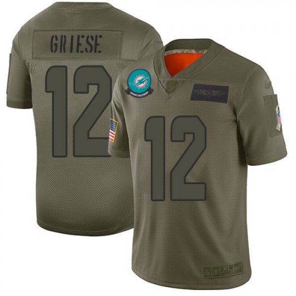 Nike Dolphins #12 Bob Griese Camo Men's Stitched NFL Limited 2019 Salute To Service Jersey