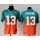 Nike Dolphins #13 Dan Marino Aqua Green/Orange Men's Stitched NFL Elite Fadeaway Fashion Jersey