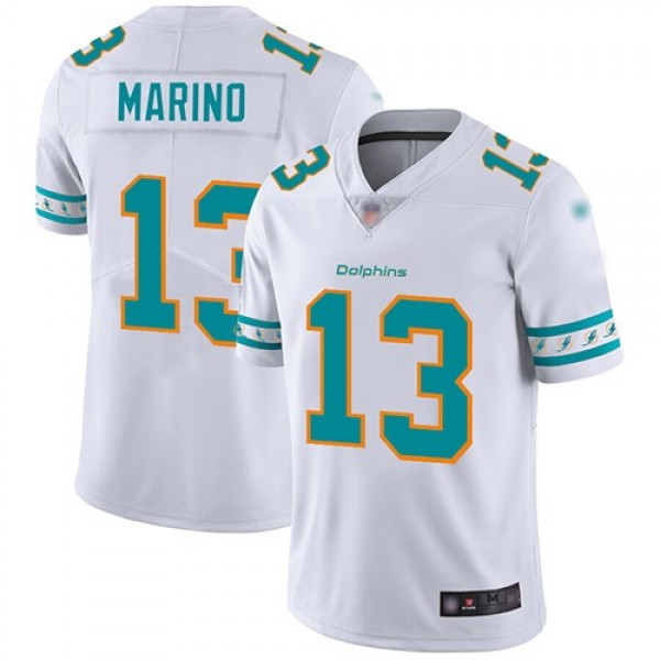 Nike Dolphins #13 Dan Marino White Men's Stitched NFL Limited Team Logo Fashion Jersey