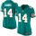 Women's Dolphins #14 Jarvis Landry Aqua Green Alternate Stitched NFL Elite Jersey
