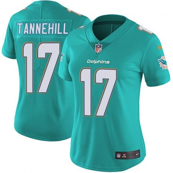 Women's Dolphins #17 Ryan Tannehill Aqua Green Team Color Stitched NFL Vapor Untouchable Limited Jersey