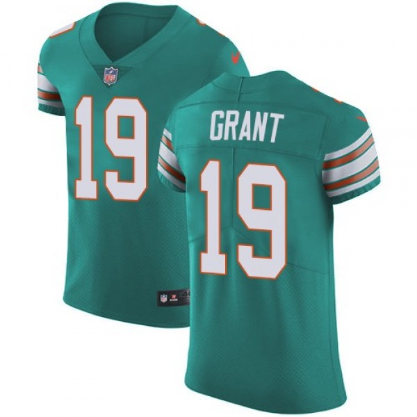Nike Dolphins #19 Jakeem Grant Aqua Green Alternate Men's Stitched NFL Vapor Untouchable Elite Jersey