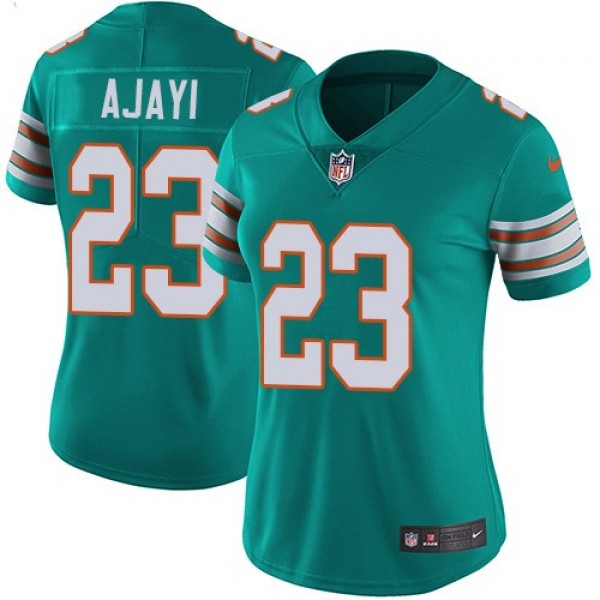 Women's Dolphins #23 Jay Ajayi Aqua Green Alternate Stitched NFL Vapor Untouchable Limited Jersey