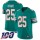 Nike Dolphins #25 Xavien Howard Aqua Green Alternate Men's Stitched NFL 100th Season Vapor Limited Jersey