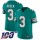 Nike Dolphins #3 Josh Rosen Aqua Green Alternate Men's Stitched NFL 100th Season Vapor Limited Jersey