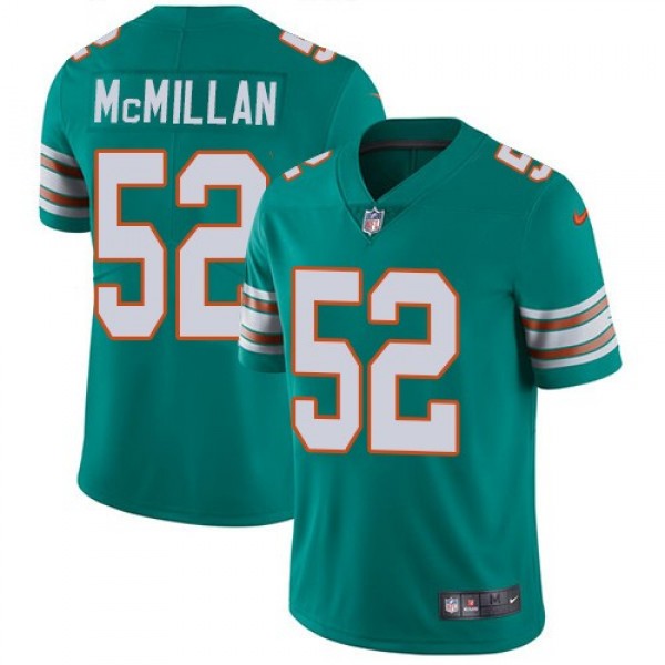 Nike Dolphins #52 Raekwon McMillan Aqua Green Alternate Men's Stitched NFL Vapor Untouchable Limited Jersey