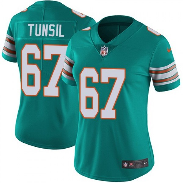 Women's Dolphins #67 Laremy Tunsil Aqua Green Alternate Stitched NFL Vapor Untouchable Limited Jersey