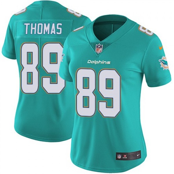 Women's Dolphins #89 Julius Thomas Aqua Green Team Color Stitched NFL Vapor Untouchable Limited Jersey