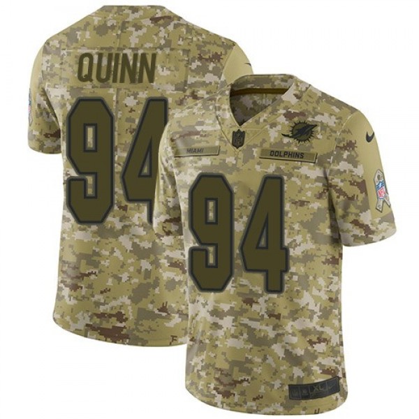 Nike Dolphins #94 Robert Quinn Camo Men's Stitched NFL Limited 2018 Salute To Service Jersey