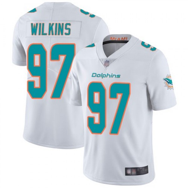 Nike Dolphins #97 Christian Wilkins White Men's Stitched NFL Vapor Untouchable Limited Jersey