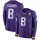 Men's Vikings #8 Kirk Cousins Purple Team Color Men's Stitched NFL Limited Therma Long Sleeve Jersey