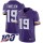 Nike Vikings #19 Adam Thielen Purple Team Color Men's Stitched NFL 100th Season Vapor Limited Jersey