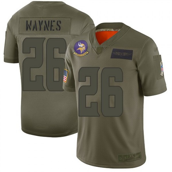 Nike Vikings #26 Trae Waynes Camo Men's Stitched NFL Limited 2019 Salute To Service Jersey