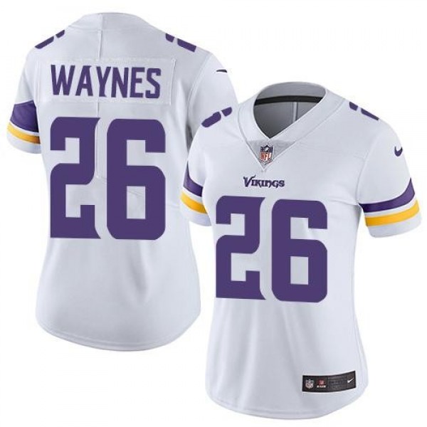 Women's Vikings #26 Trae Waynes White Stitched NFL Vapor Untouchable Limited Jersey