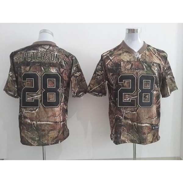Nike Vikings #28 Adrian Peterson Camo Men's Stitched NFL Realtree Elite Jersey