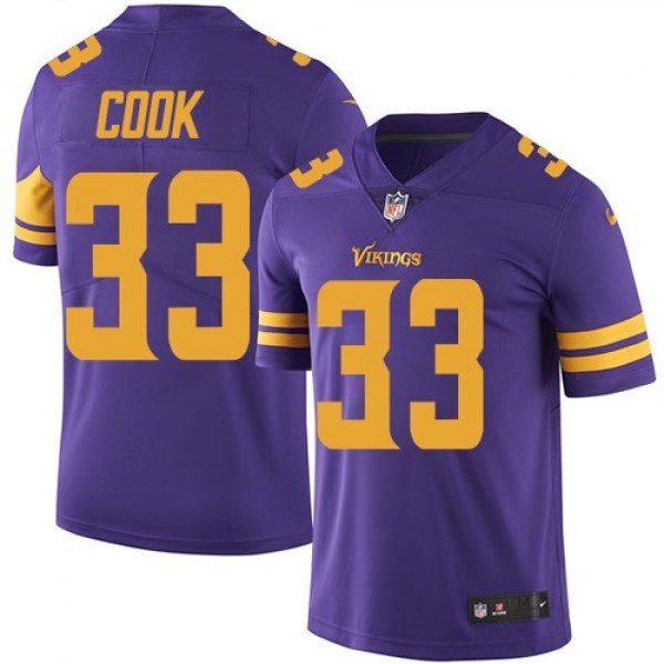 Nike Vikings #33 Dalvin Cook Purple Men's Stitched NFL Limited Rush Jersey